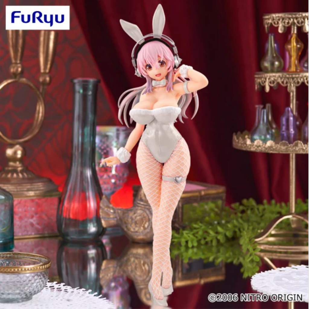 Super Sonico BiCute Bunnies Figure Pearl White ver. Japan New FuRyu