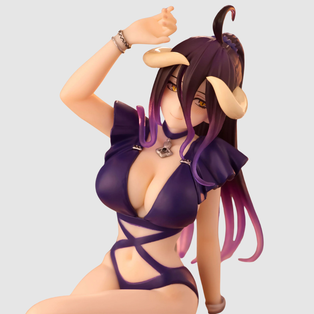 Overlord Albedo Swimsuit Dark Purple Ver. Noodle Stopper Figure FuRyu