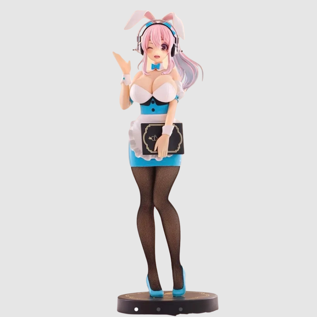 Super Sonico BiCute Bunnies Figure Waitress Light Blue ver FuRyu