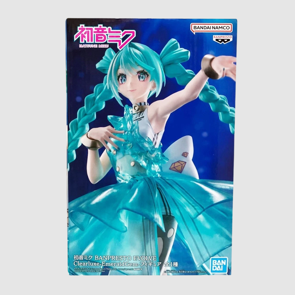 Hatsune Miku EVOLVE VOCALOID Clearluxe Emerald Gem Figure Banpresto