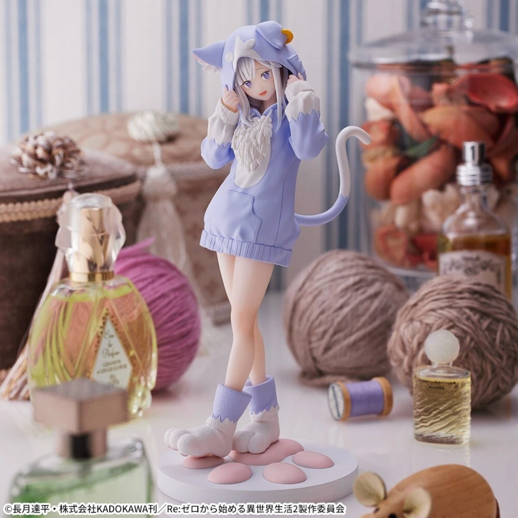 Re Zero Starting Life in Another World Emilia Fluffy Pack Figure Luminasta SEGA