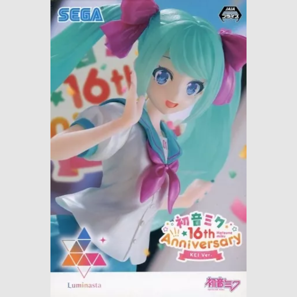 Hatsune Miku 16th Anniversary KEI Ver Luminasta Vocaloid Authentic SEGA